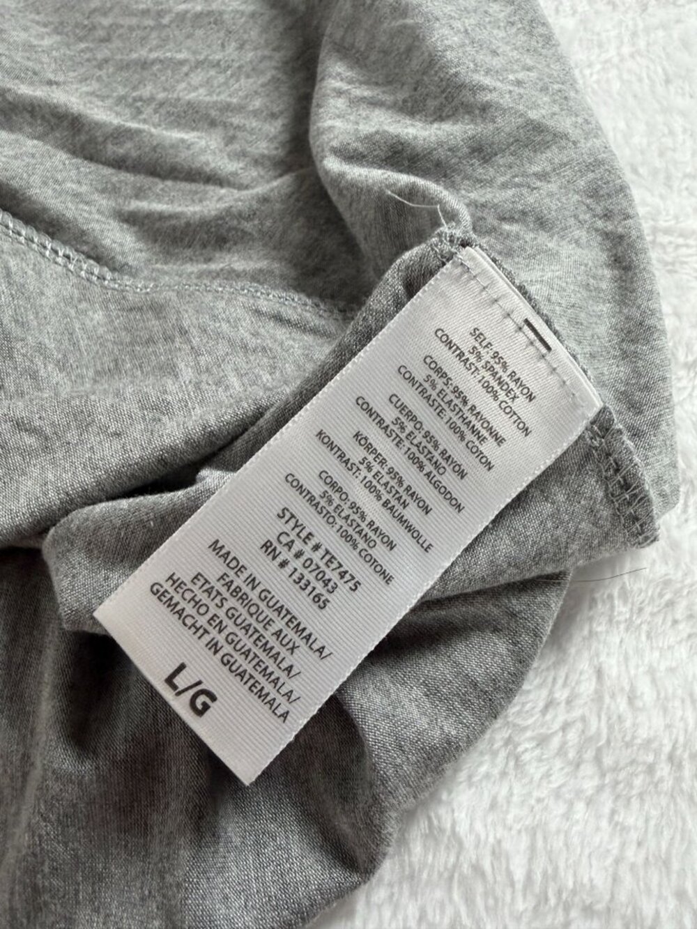 Everleigh Top Womens Large Gray Knit Tunic Lace Trim 3/4 Sleeve Hi Low Swing - Picture 4 of 8